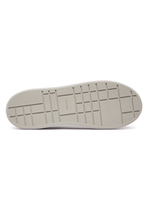 Scarpe Calvin Klein Sienna Leather Logo Flatform Bianco Argento Donna CALVIN KLEIN | Sneakers | YW0YW01929-0LC